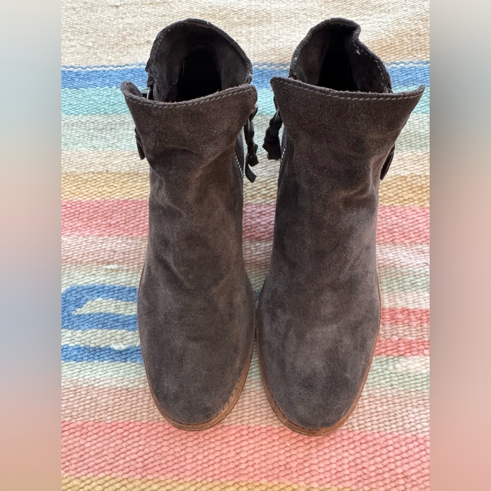 Dolce Vita Charcoal Suede Ankle Booties 8.5